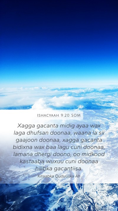 Ishacyaah 9:20 SOM Bible Verse Image