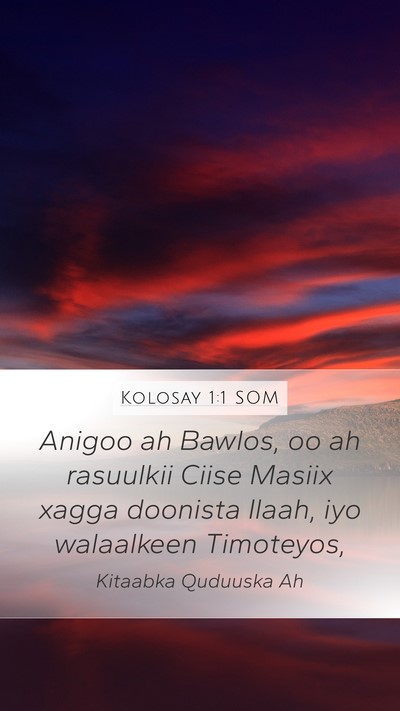 Kolosay 1:1 SOM Bible Verse Image