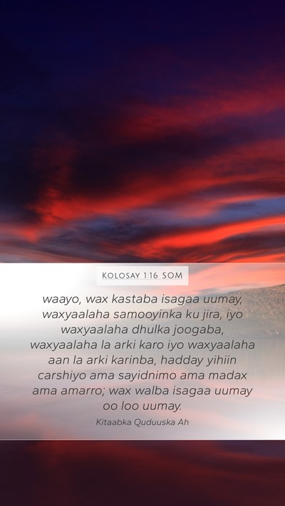 Kolosay 1:16 SOM Bible Verse Image