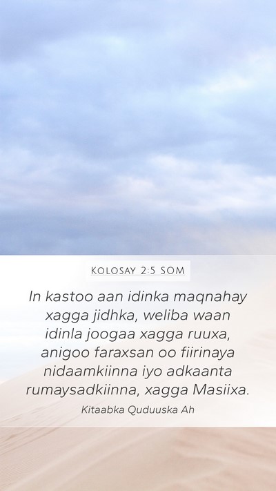 Kolosay 2:5 SOM Bible Verse Image