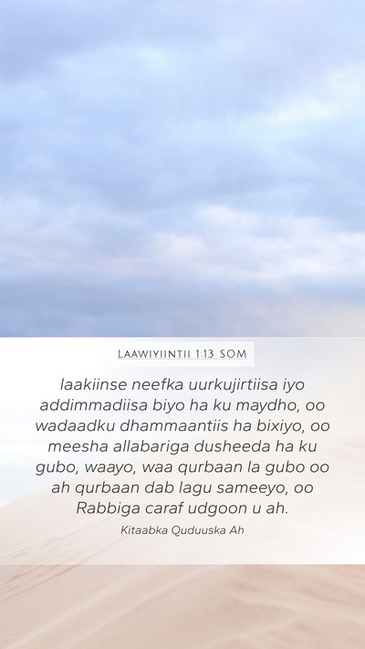 Laawiyiintii 1:13 SOM Bible Verse Image