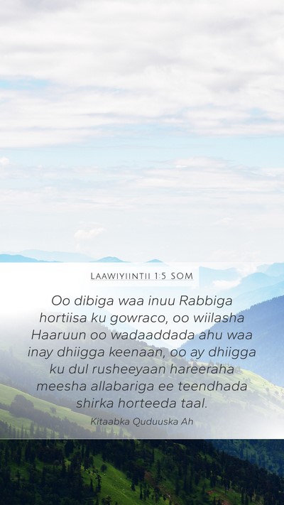 Laawiyiintii 1:5 SOM Bible Verse Image