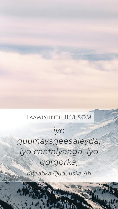 Laawiyiintii 11:18 SOM Mobile Phone Wallpaper - iyo guumaysgeesaleyda, iyo cantalyaaga, iyo - Mobile Bible Verse Wallpaper