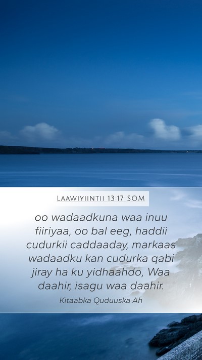 Laawiyiintii 13:17 SOM Mobile Phone Wallpaper - oo wadaadkuna waa inuu fiiriyaa, oo bal eeg, - Mobile Bible Verse Wallpaper