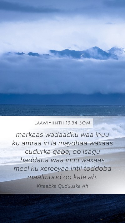 Laawiyiintii 13:54 SOM Mobile Phone Wallpaper - markaas wadaadku waa inuu ku amraa in la maydhaa - Mobile Bible Verse Wallpaper