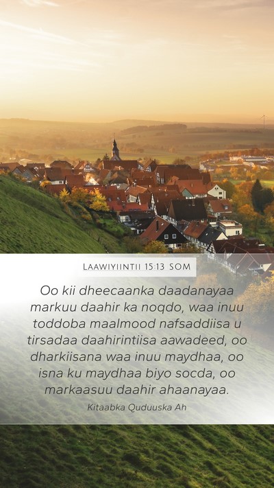 Laawiyiintii 15:13 SOM Bible Verse Image