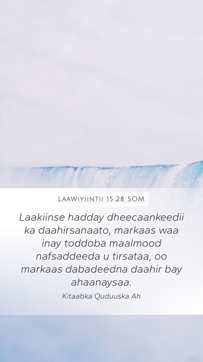 Laawiyiintii 15:28 SOM Bible Verse Image