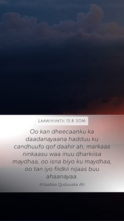 Laawiyiintii 15:8 SOM Bible Verse Image
