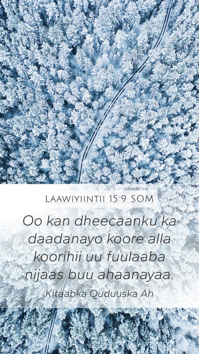Laawiyiintii 15:9 SOM Mobile Phone Wallpaper - Oo kan dheecaanku ka daadanayo koore alla - Mobile Bible Verse Wallpaper