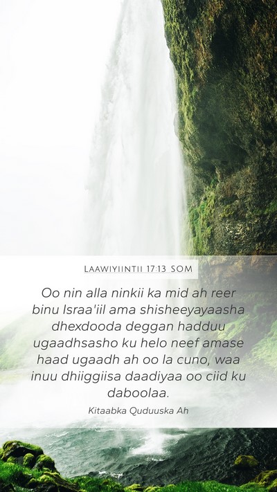 Laawiyiintii 17:13 SOM Bible Verse Image