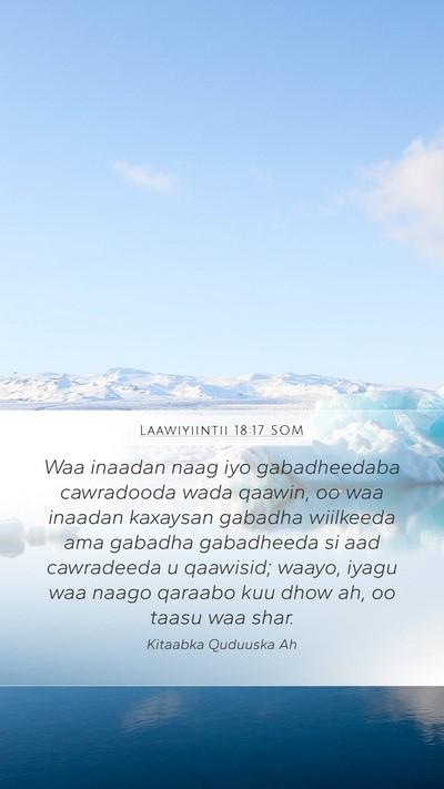 Laawiyiintii 18:17 SOM Bible Verse Image