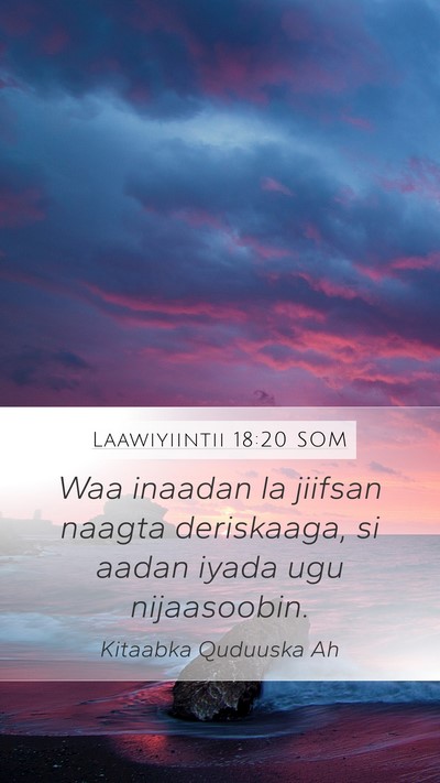 Laawiyiintii 18:20 SOM Bible Verse Image