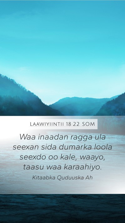 Laawiyiintii 18:22 SOM Bible Verse Image