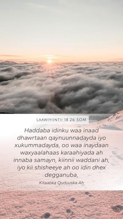 Laawiyiintii 18:26 SOM Bible Verse Image