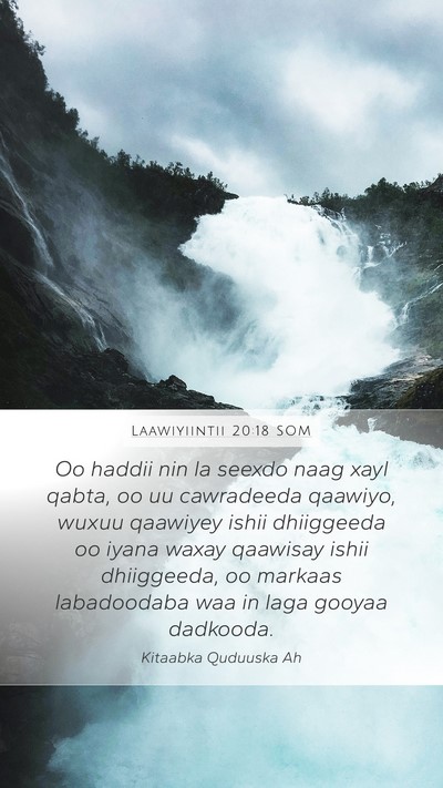 Laawiyiintii 20:18 SOM Bible Verse Image