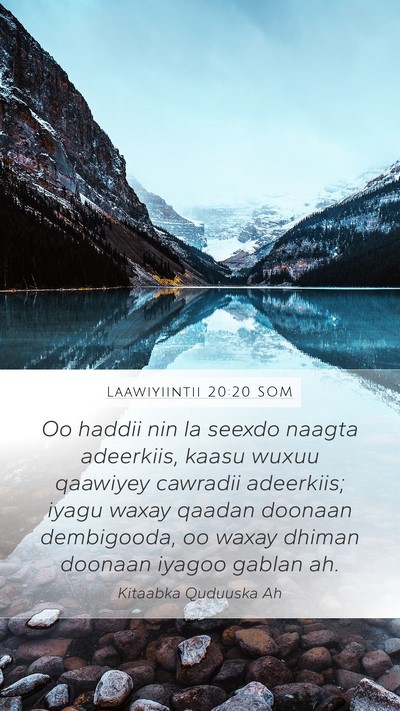 Laawiyiintii 20:20 SOM Bible Verse Image