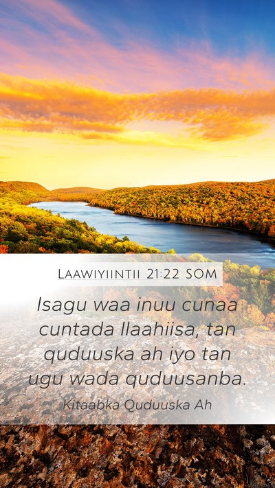 Laawiyiintii 21:22 SOM Bible Verse Image