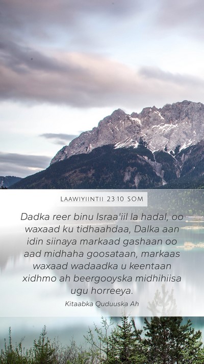 Laawiyiintii 23:10 SOM Bible Verse Image