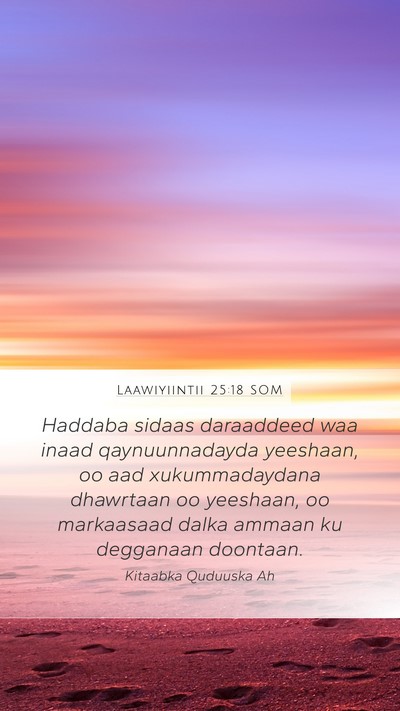 Laawiyiintii 25:18 SOM Bible Verse Image