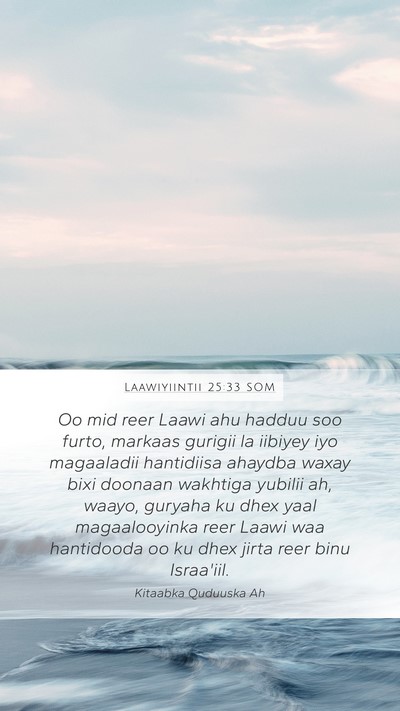 Laawiyiintii 25:33 SOM Mobile Phone Wallpaper - Oo mid reer Laawi ahu hadduu soo furto, markaas - Mobile Bible Verse Wallpaper