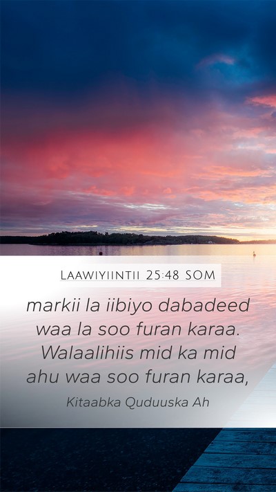 Laawiyiintii 25:48 SOM Mobile Phone Wallpaper - markii la iibiyo dabadeed waa la soo furan karaa. - Mobile Bible Verse Wallpaper