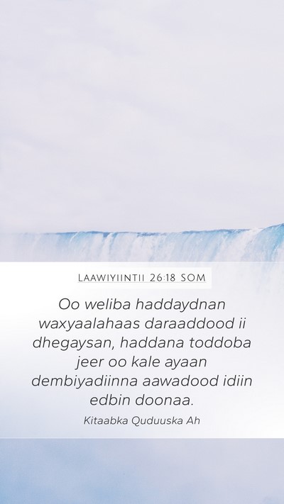Laawiyiintii 26:18 SOM Bible Verse Image