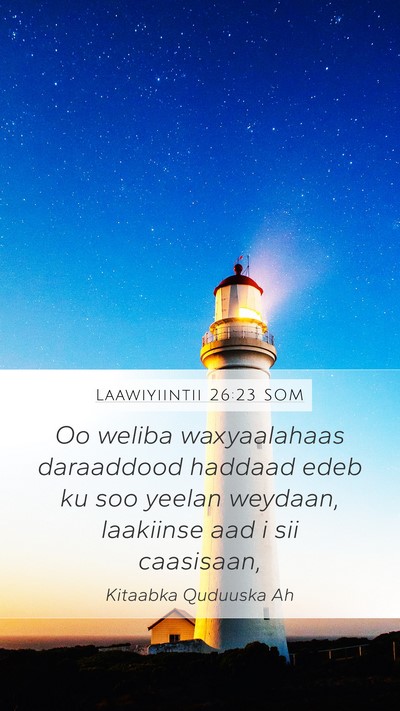 Laawiyiintii 26:23 SOM Bible Verse Image