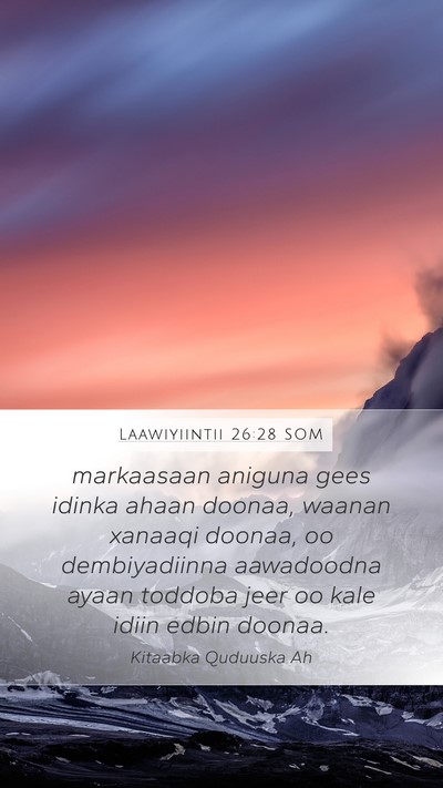 Laawiyiintii 26:28 SOM Bible Verse Image