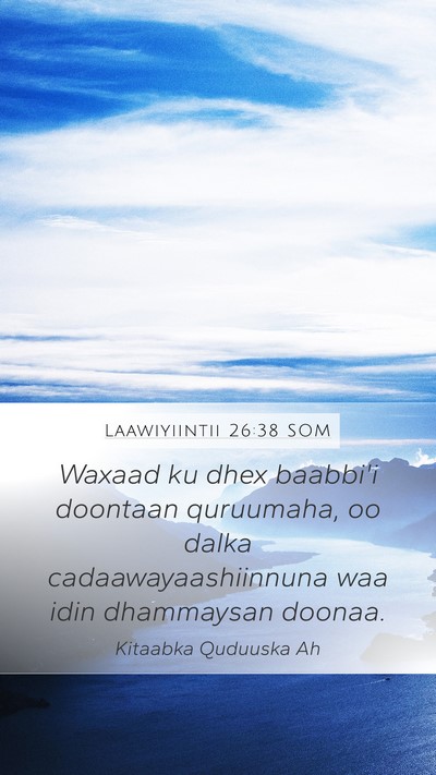Laawiyiintii 26:38 SOM Bible Verse Image