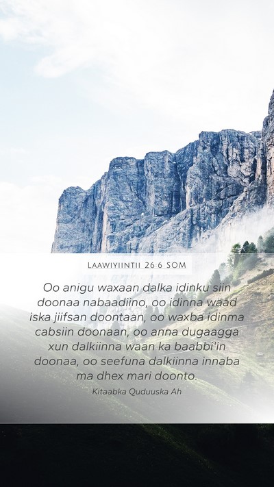 Laawiyiintii 26:6 SOM Bible Verse Image