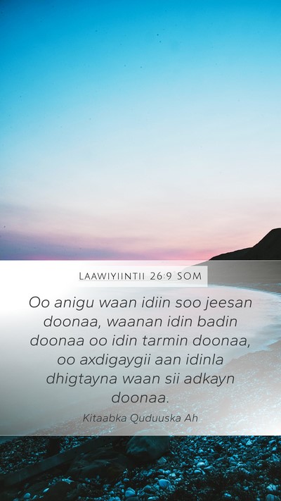 Laawiyiintii 26:9 SOM Bible Verse Image
