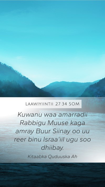 Laawiyiintii 27:34 SOM Bible Verse Image