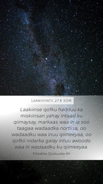Laawiyiintii 27:8 SOM Bible Verse Image