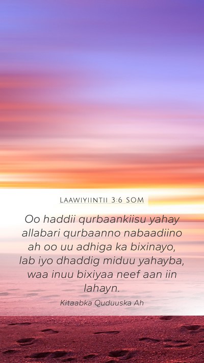 Laawiyiintii 3:6 SOM Bible Verse Image