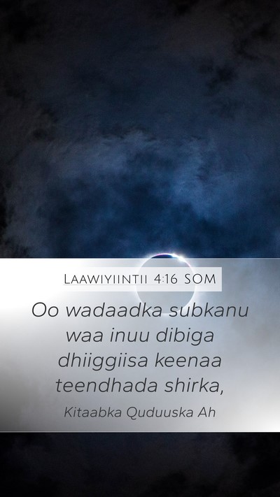 Laawiyiintii 4:16 SOM Bible Verse Image