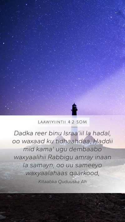 Laawiyiintii 4:2 SOM Bible Verse Image