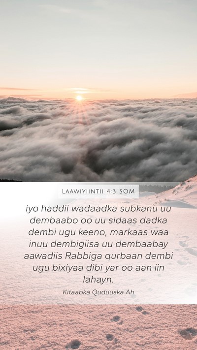 Laawiyiintii 4:3 SOM Bible Verse Image