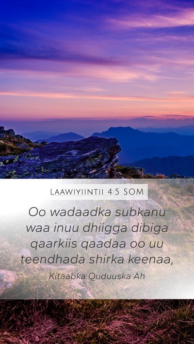Laawiyiintii 4:5 SOM Mobile Phone Wallpaper - Oo wadaadka subkanu waa inuu dhiigga dibiga - Mobile Bible Verse Wallpaper