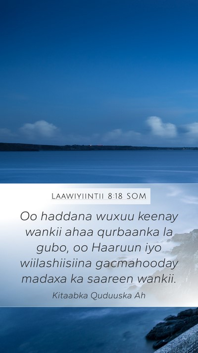 Laawiyiintii 8:18 SOM Bible Verse Image