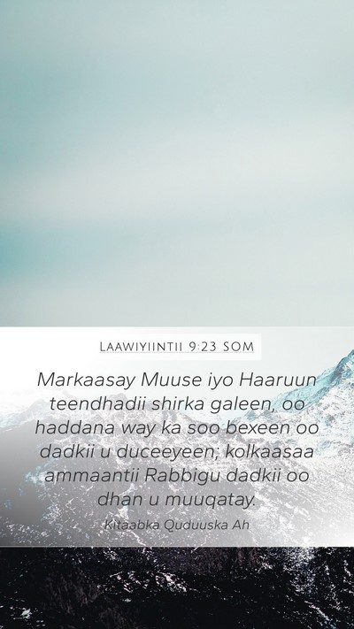 Laawiyiintii 9:23 SOM Bible Verse Image