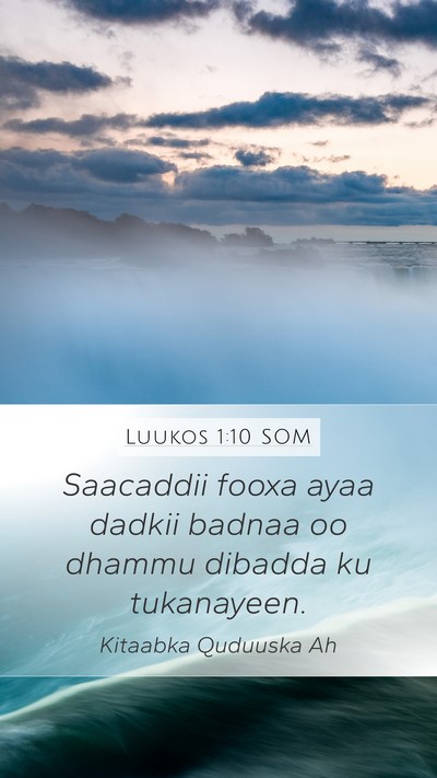 Luukos 1:10 SOM Bible Verse Image