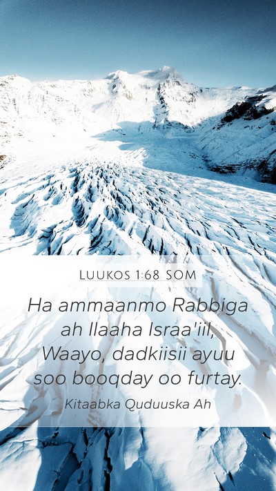 Luukos 1:68 SOM Bible Verse Image