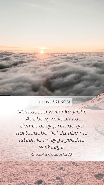 Luukos 15:21 SOM Bible Verse Image