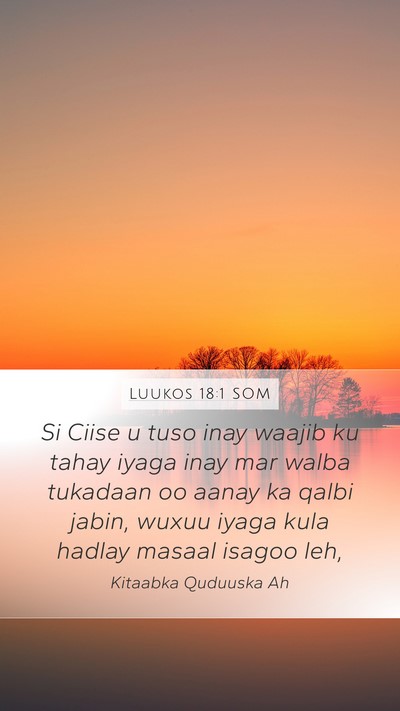 Luukos 18:1 SOM Bible Verse Image
