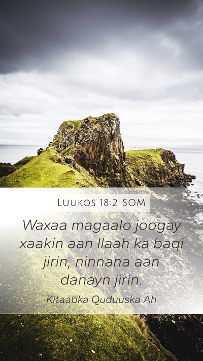 Luukos 18:2 SOM Bible Verse Image