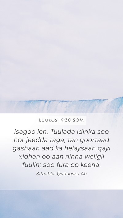 Luukos 19:30 SOM Bible Verse Image