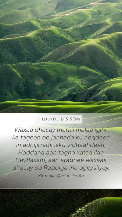 Luukos 2:15 SOM Mobile Phone Wallpaper - Waxaa dhacay markii malaa'igihii ka tageen oo - Mobile Bible Verse Wallpaper