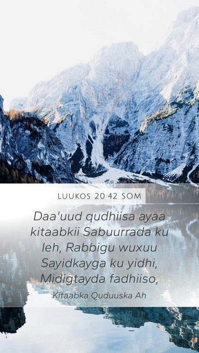 Luukos 20:42 SOM Bible Verse Image