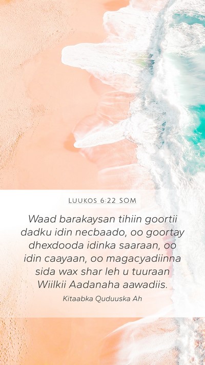 Luukos 6:22 SOM Bible Verse Image