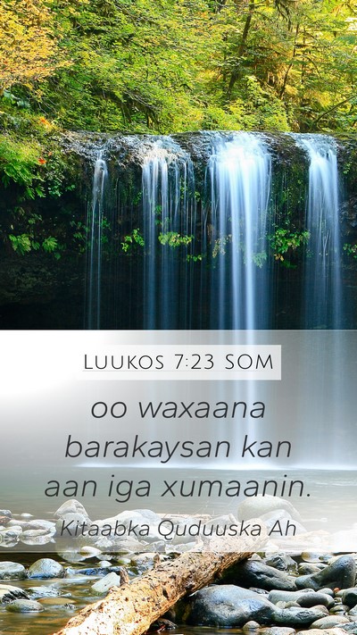 Luukos 7:23 SOM Bible Verse Image